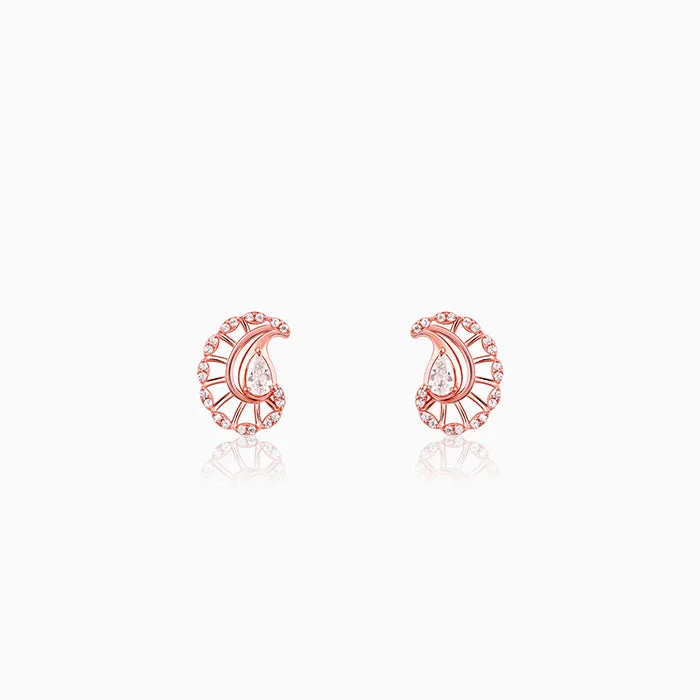 Topaz stud earrings-Rose Gold Mridul Mamidi Studs