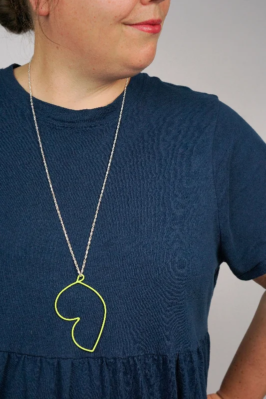 Petite charm necklaces-Volupte long necklace in Neon Chartreuse