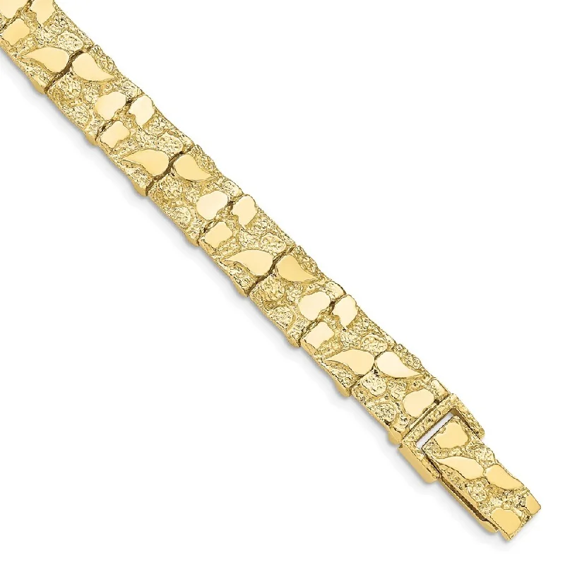 Radiant star bangles-10k Yellow Gold 10.0mm NUGGET Bracelet, 7"