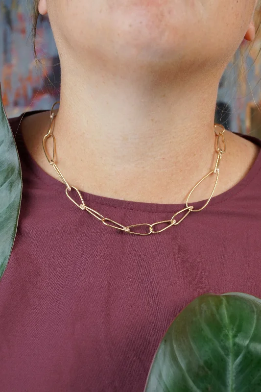 Crystal-woven necklaces-Petite Modular Necklace No. 2 in bronze