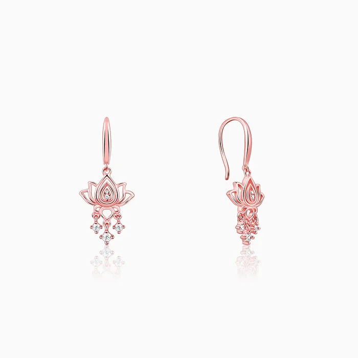 Full moon earrings-Rose Gold Ramaniya Komal Earrings