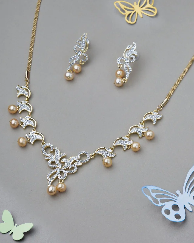 Reed weave necklaces-Ravishing Pearl Necklace Set