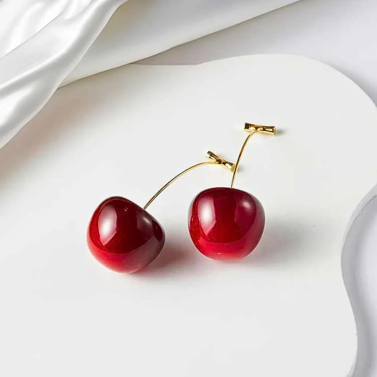 Vibrant enamel earrings-Cher® Cherry Earrings