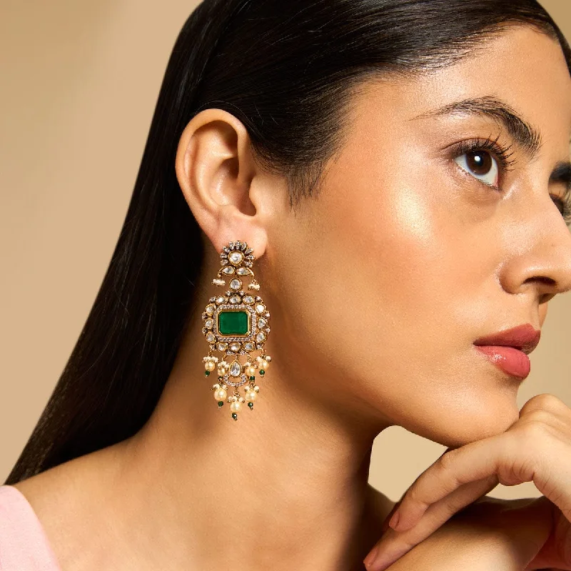 Layered tier earrings-Kundan Earring 149207