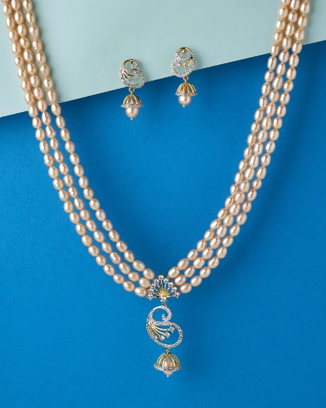 Floating gem necklaces-Make Your Mark  Pearl Necklace Set