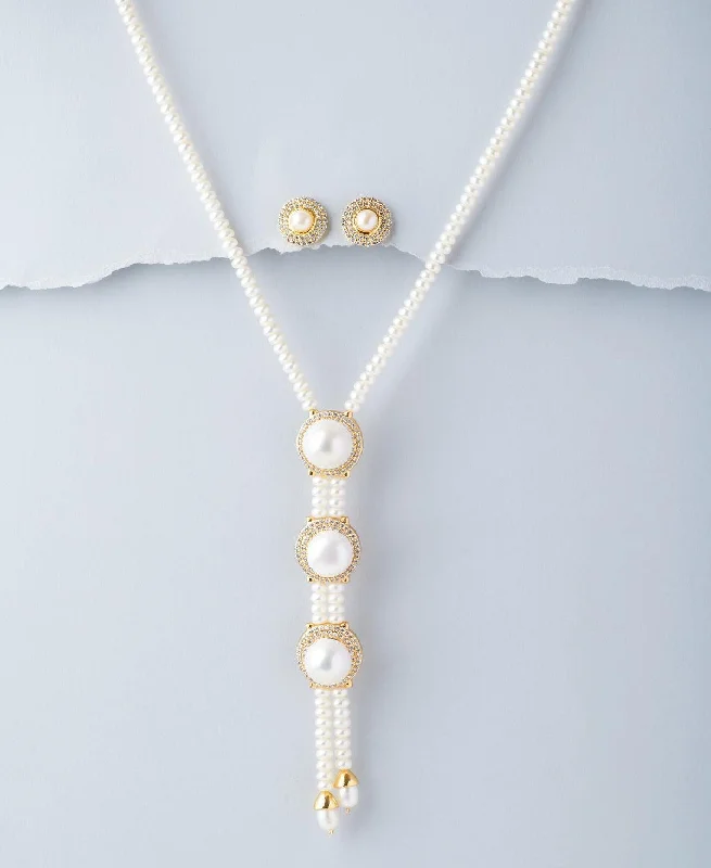 Topaz necklaces-Gorgeous Real Pearl Necklace Set