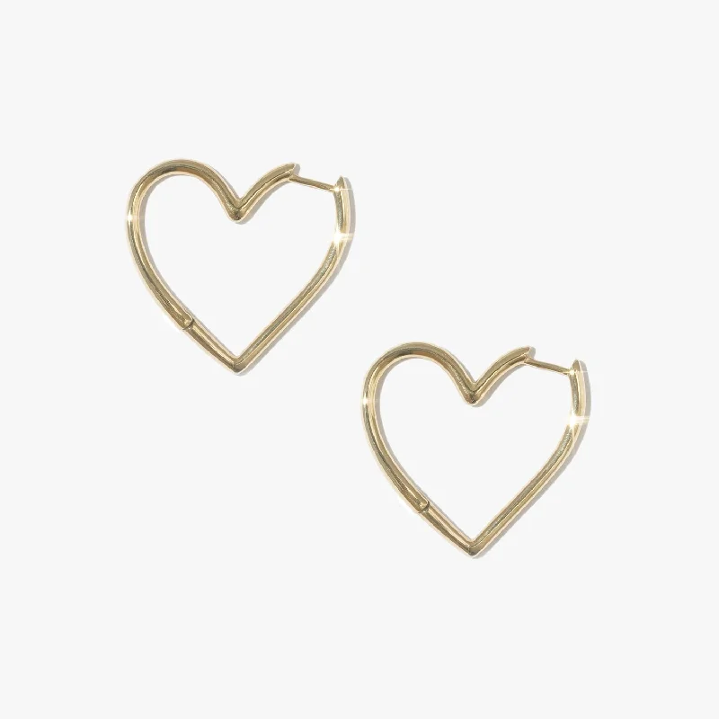 Aged bronze earrings-Infinite Love Hoops (Pair)