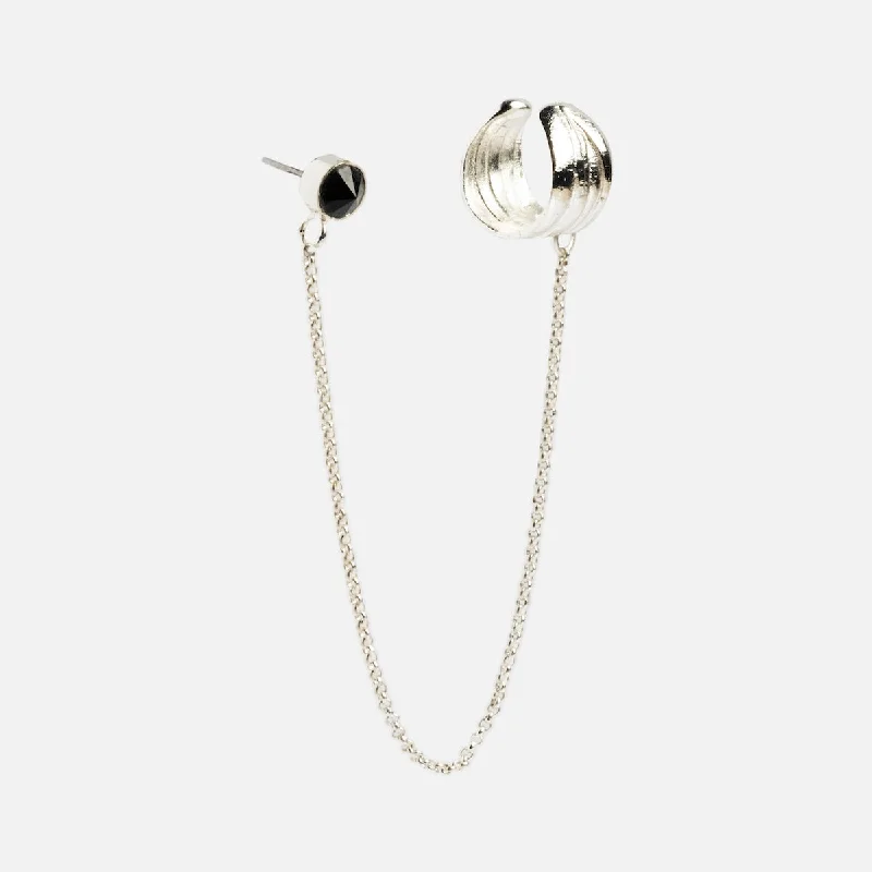 Broad hoop earrings-Helio Ear Cuff