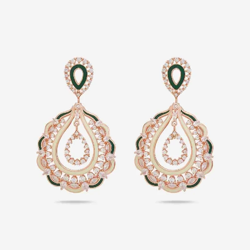 Large hoop earrings-Zircon Earring 164009