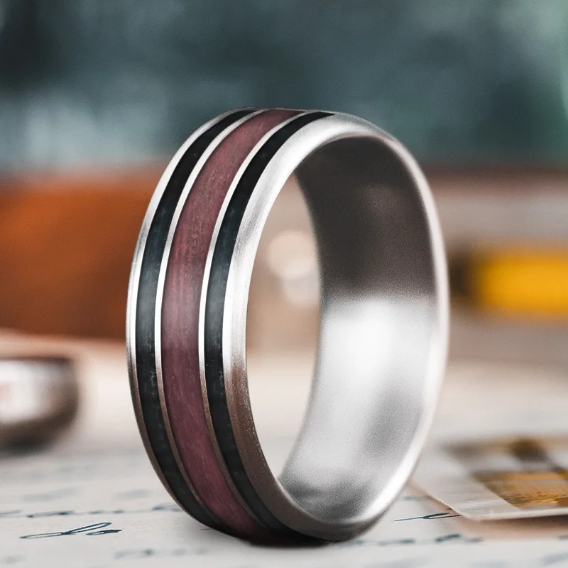 Oak grain rings-Custom Design - 3-Inlay Wide Center Ring uZ-n1xgGv2M2w9x0p85k2giD