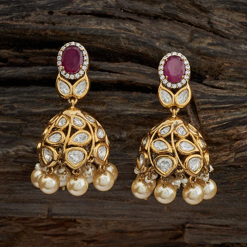 Tiny heart earrings-Kundan Earring 170807