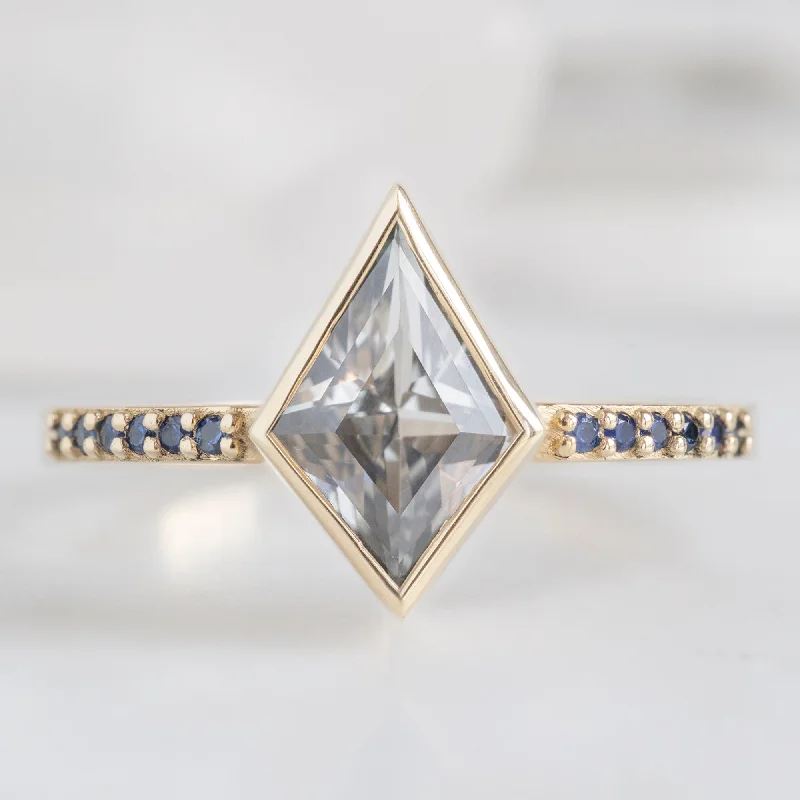 Moonstone engagement rings-The Willow Ring | 1.50ct Kite White Sapphire in 14K Yellow Gold