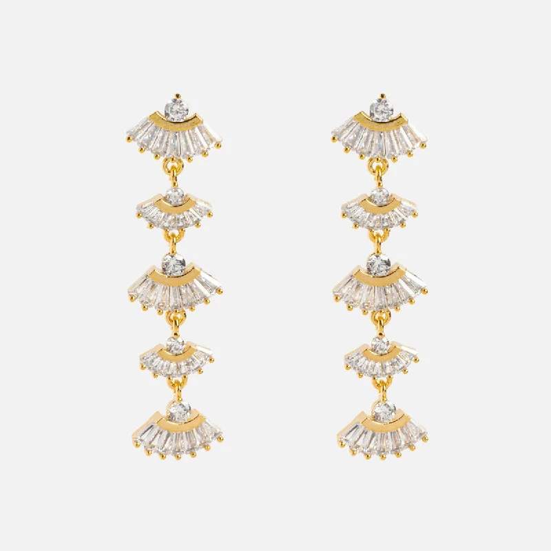 Pure star earrings-Rene Drop Earrings